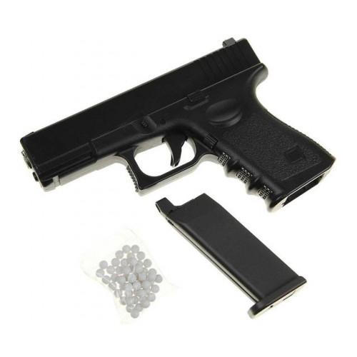 Пистолет игрушечный Galaxy Glock 17 металл Черный (G15) - фото 1