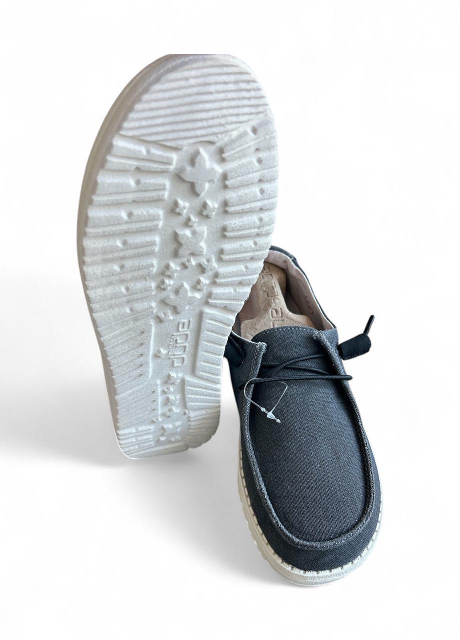 Мокасини жіночі Hey Dude Wendy Chambray off Black р. 38 25,2 см Сірий (2789944756) - фото 4