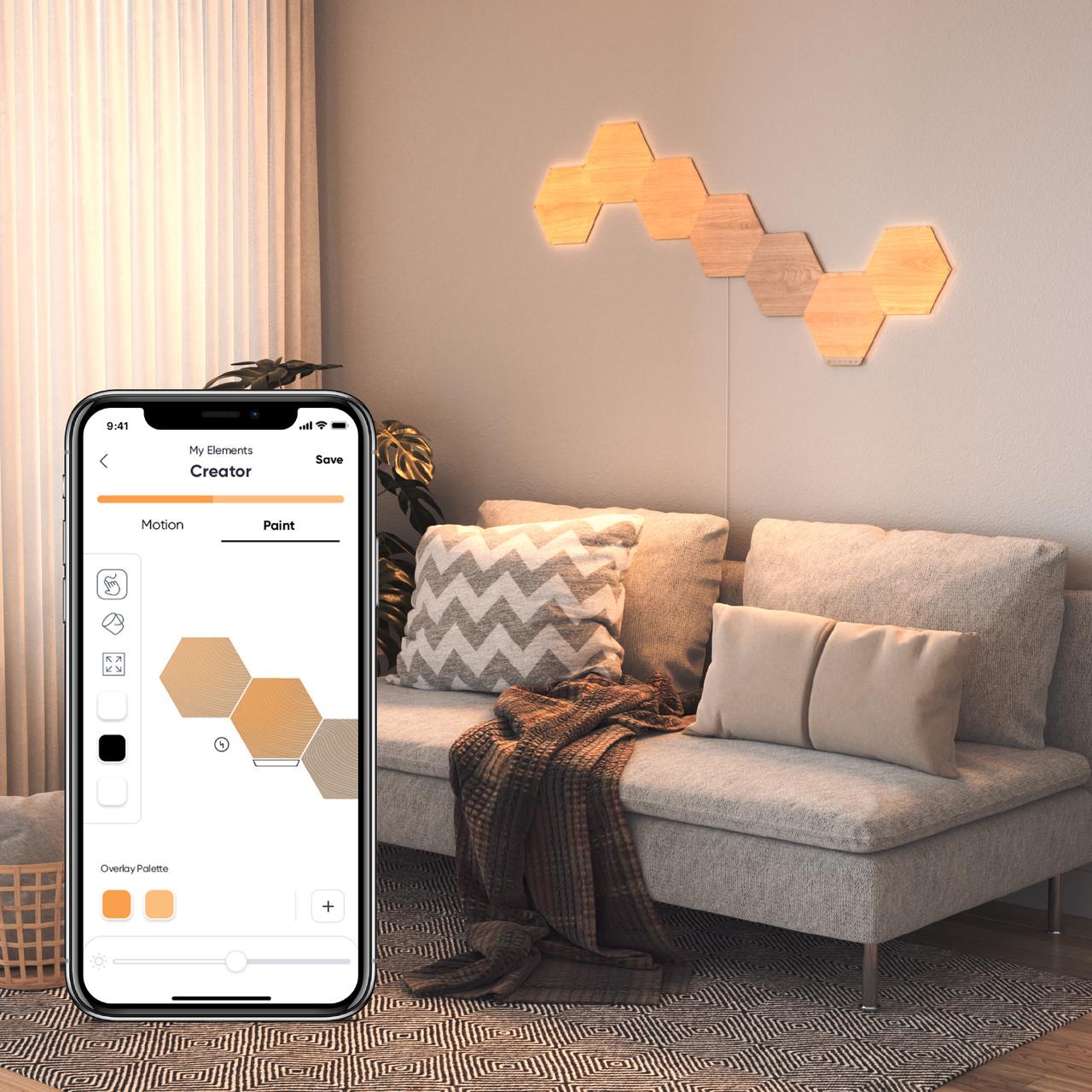 Светодиодніе панели Nanoleaf Elements Hexagons Expansion Pack Apple Homekit 3 шт. - фото 7