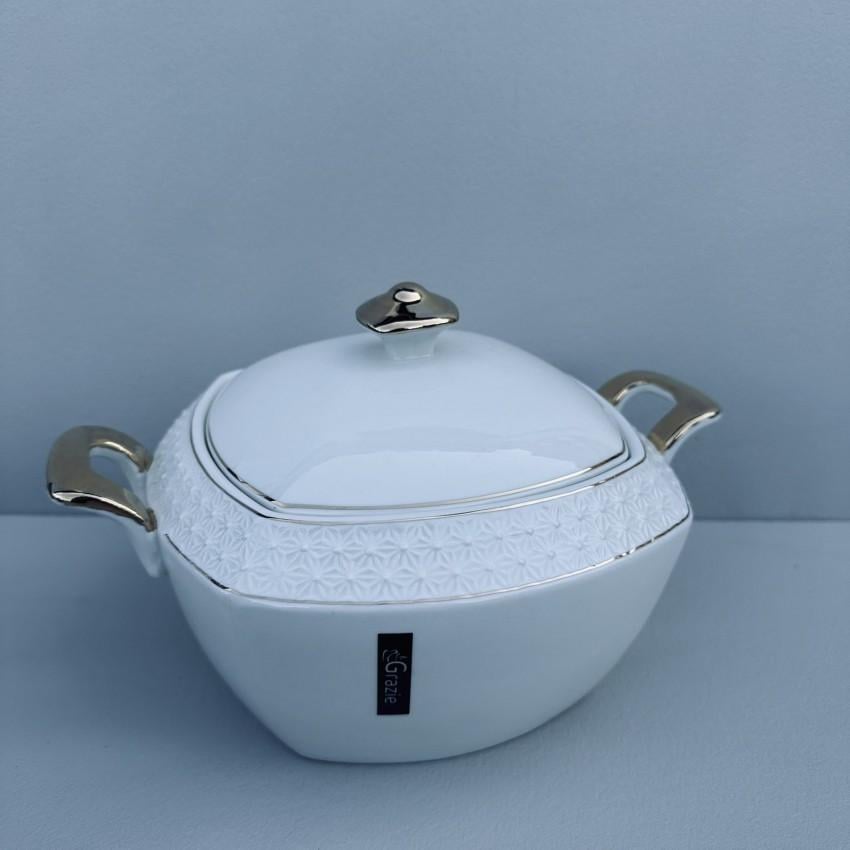 Супница с крышкой Interos Снежная королева фарфоровая 2,5 л (801925)