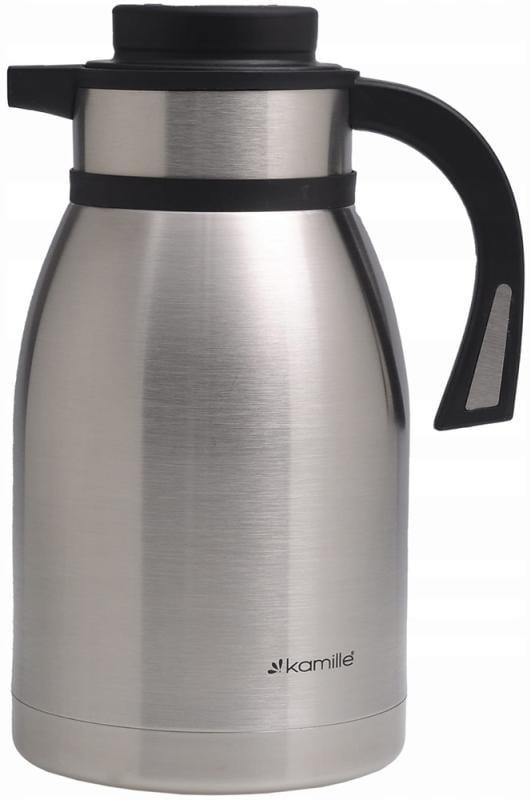 Термос-кувшин Kamille Конференция Silver с вакуумной стальной колбой 1500 мл