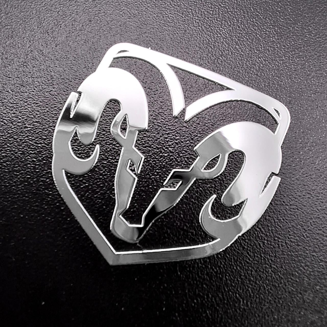 Эмблема Dodge в салон авто 2х2 см Хром глянцевый (2957690054)