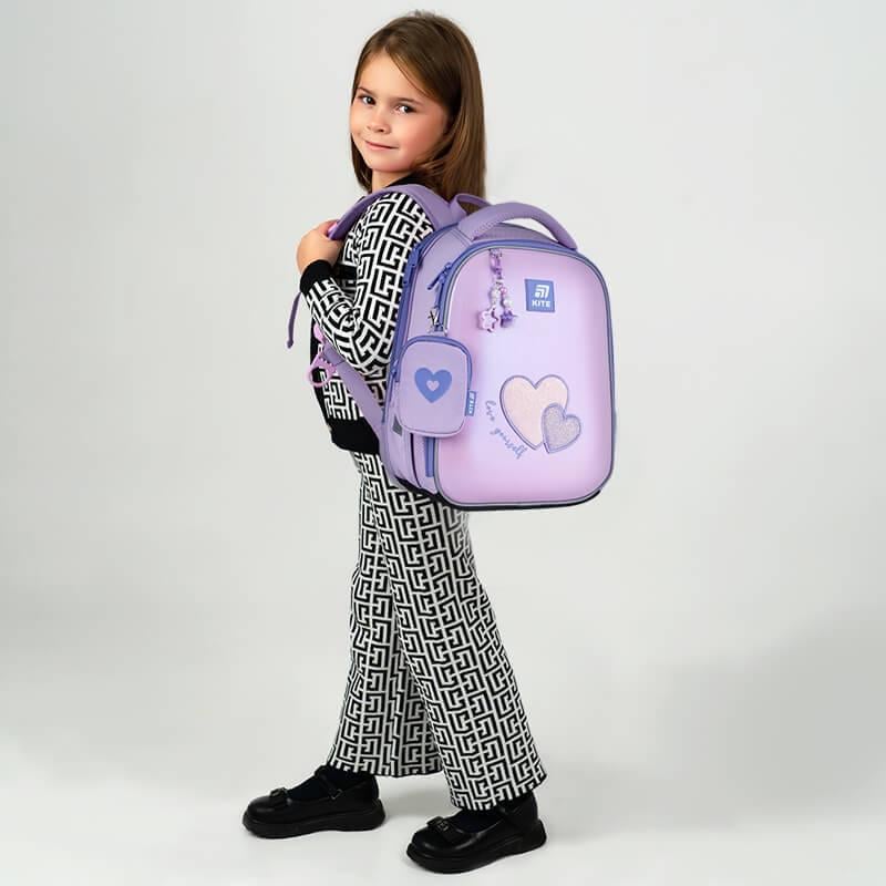 Школьный рюкзак каркасный KITE Education 555 Sweetheart 14 л Розовый (K25-555S-7)