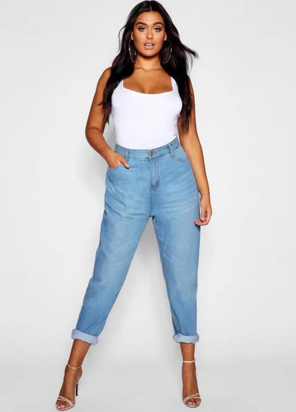 Джинсы Boohoo р. 44 Голубой (pzz813971b52)