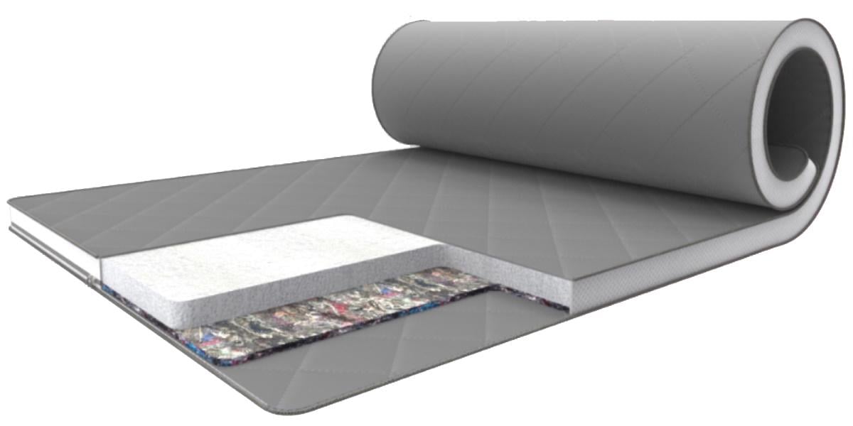 Матрас-топпер тонкий Family Sleep Gray-White Fog 150х190 см