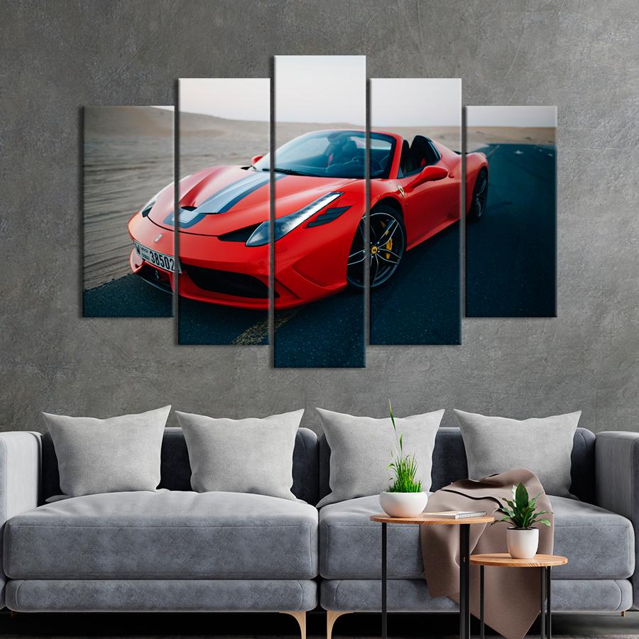 Картина Автомобиль Роскошный спорткар Ferrari 458 Italia 137x85 см (A1187-5)