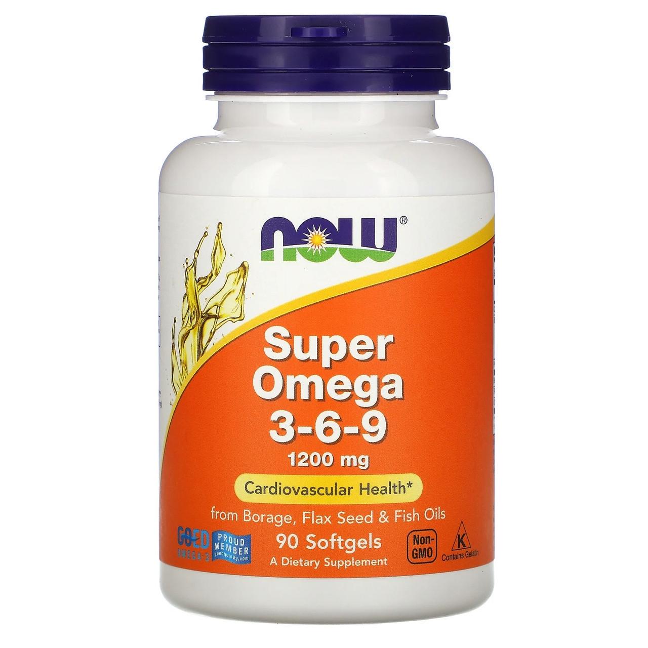 Омега 3-6-9 Now Foods 1200 мг 90 капс.