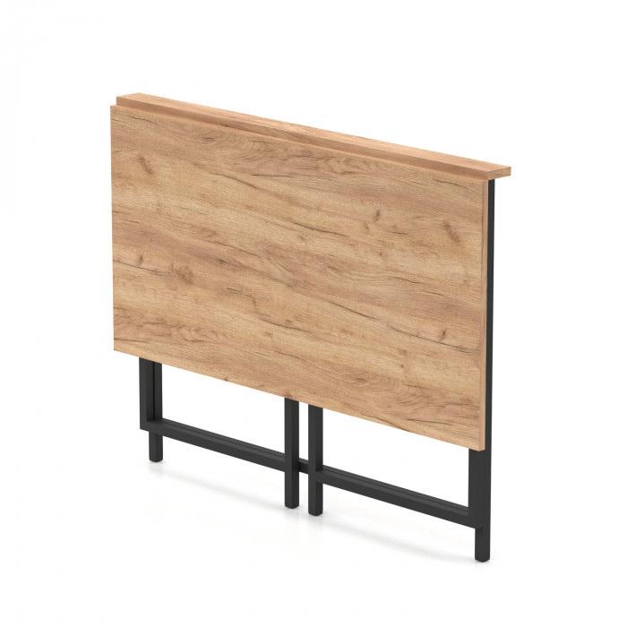 Стол-трансформер письменный ART IN HEAD Sly ЛДСП/металл раскладной 90х7/50 см Дуб крафт золотой/Черный (TB24120000030) - фото 2 Стол-трансформер письменный ART IN HEAD Sly ЛДСП/металл раскладной 90х7/50 см Дуб крафт золотой/Черный (TB24120000030) - фото 2