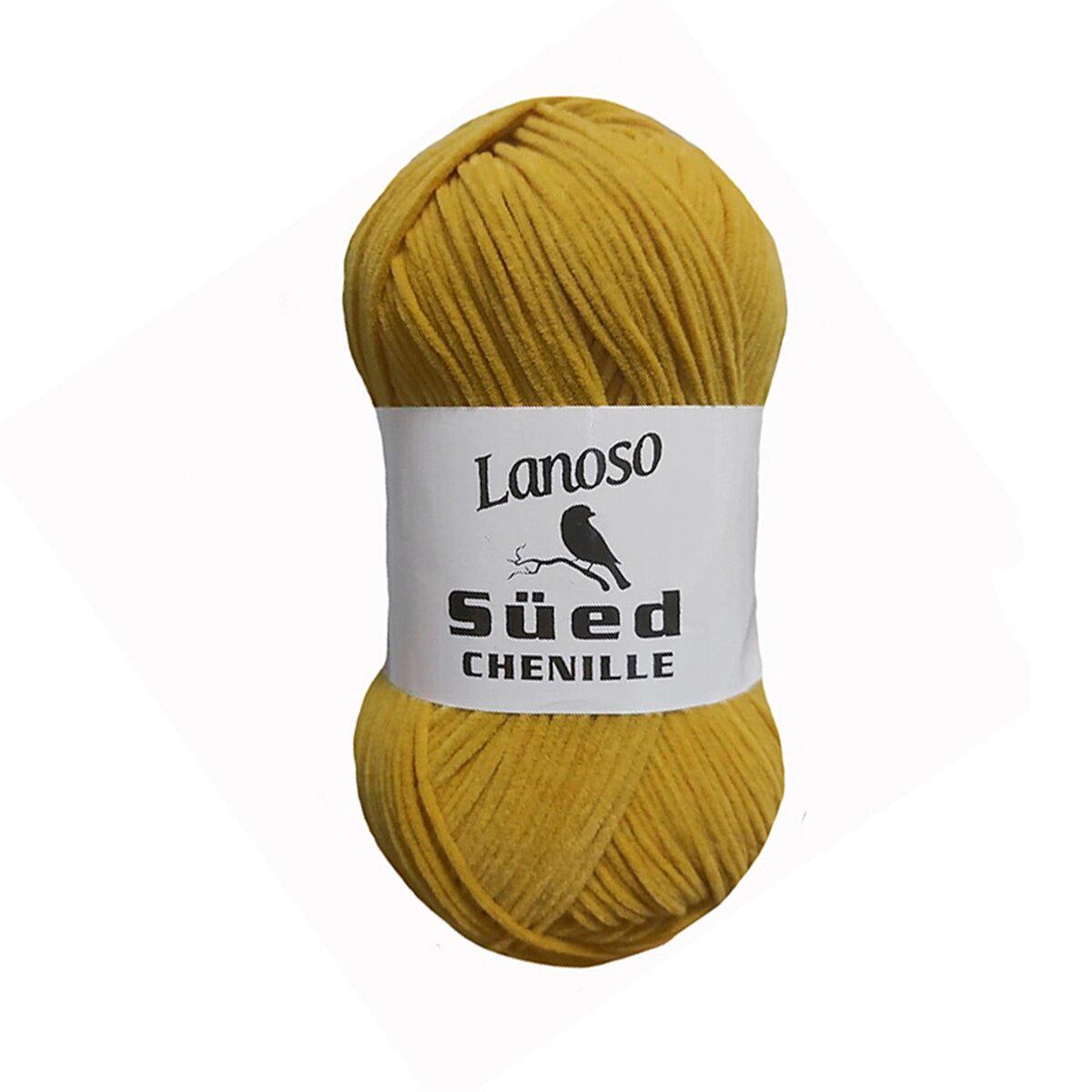 Пряжа Lanoso Sued Chenille 913 желтый (3284)