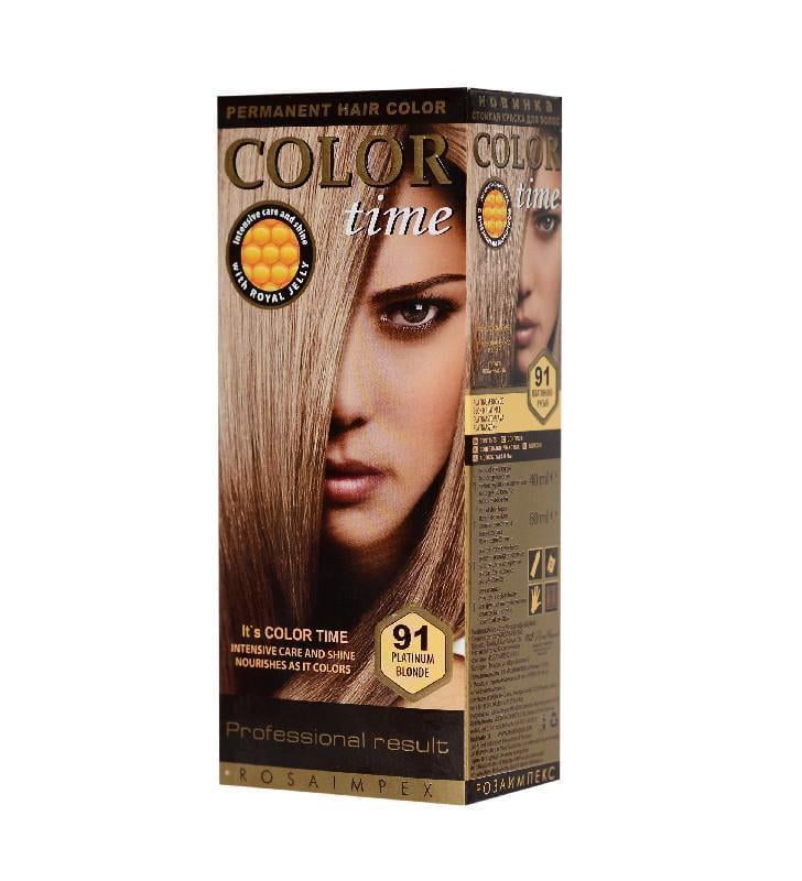 Краска для волос Color Time 91 Платиново-русый