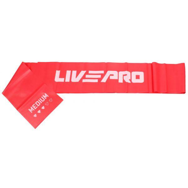 Эспандер лента LivePro RESISTANCE BAND Medium 2000x150x0,5 мм 6,8 кг Красный (LP8413-M)