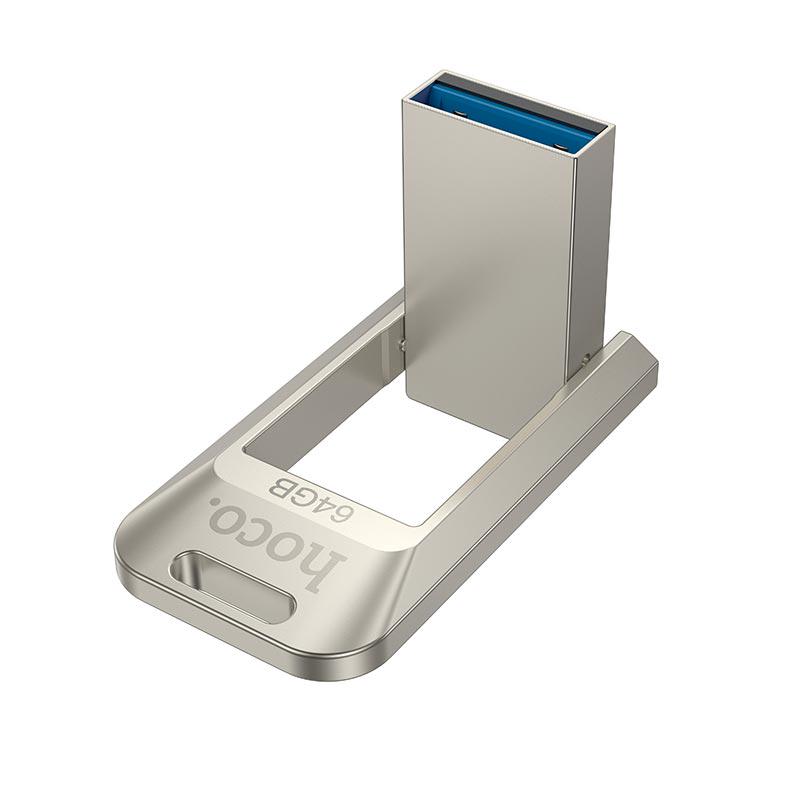 Флеш-память USB Hoco UD16 64 Гб USB 3.0 Silver (17549) - фото 3 Флеш-память USB Hoco UD16 64 Гб USB 3.0 Silver (17549) - фото 3