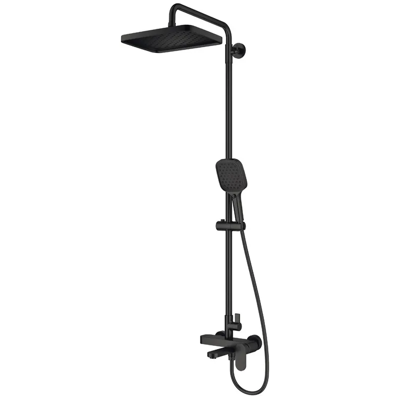 Душевая колонна со смесителем KOER KB-56030-05 3 функции Черный (KR5428)