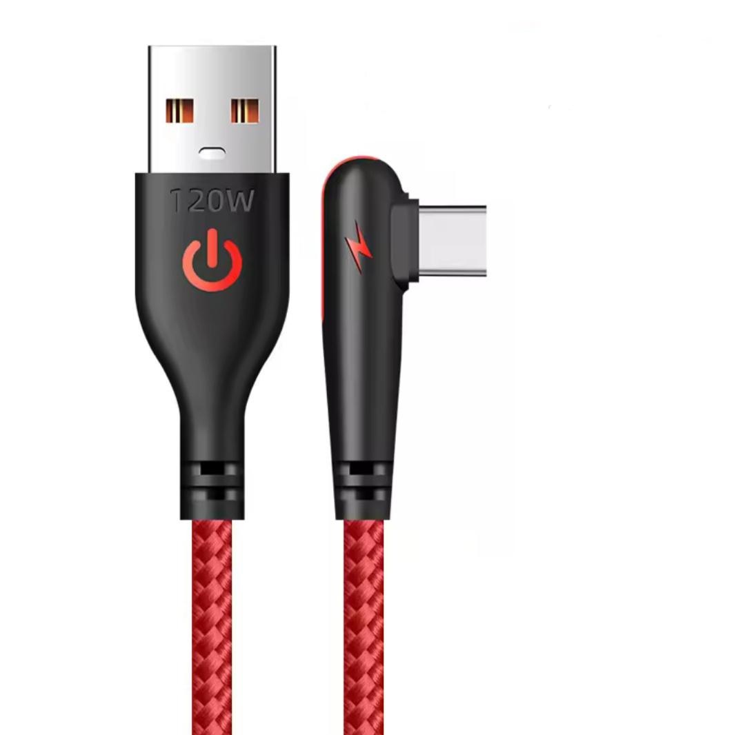 Кабель USB Type-C 1 м 90° Красный (2478602912)