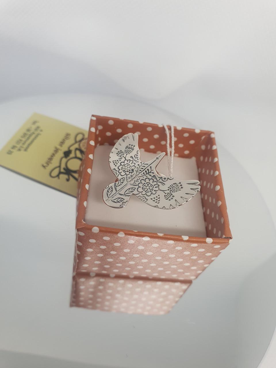 Каблучка срібна Горлиця 15 см 925 проба (30245465) - фото 3 Каблучка срібна Горлиця 15 см 925 проба (30245465) - фото 3