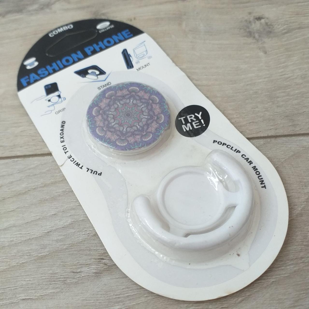 Попсокет держатель Fashion для телефона 3D Узоры Белый (KG-10523) Попсокет держатель Fashion для телефона 3D Узоры Белый (KG-10523)