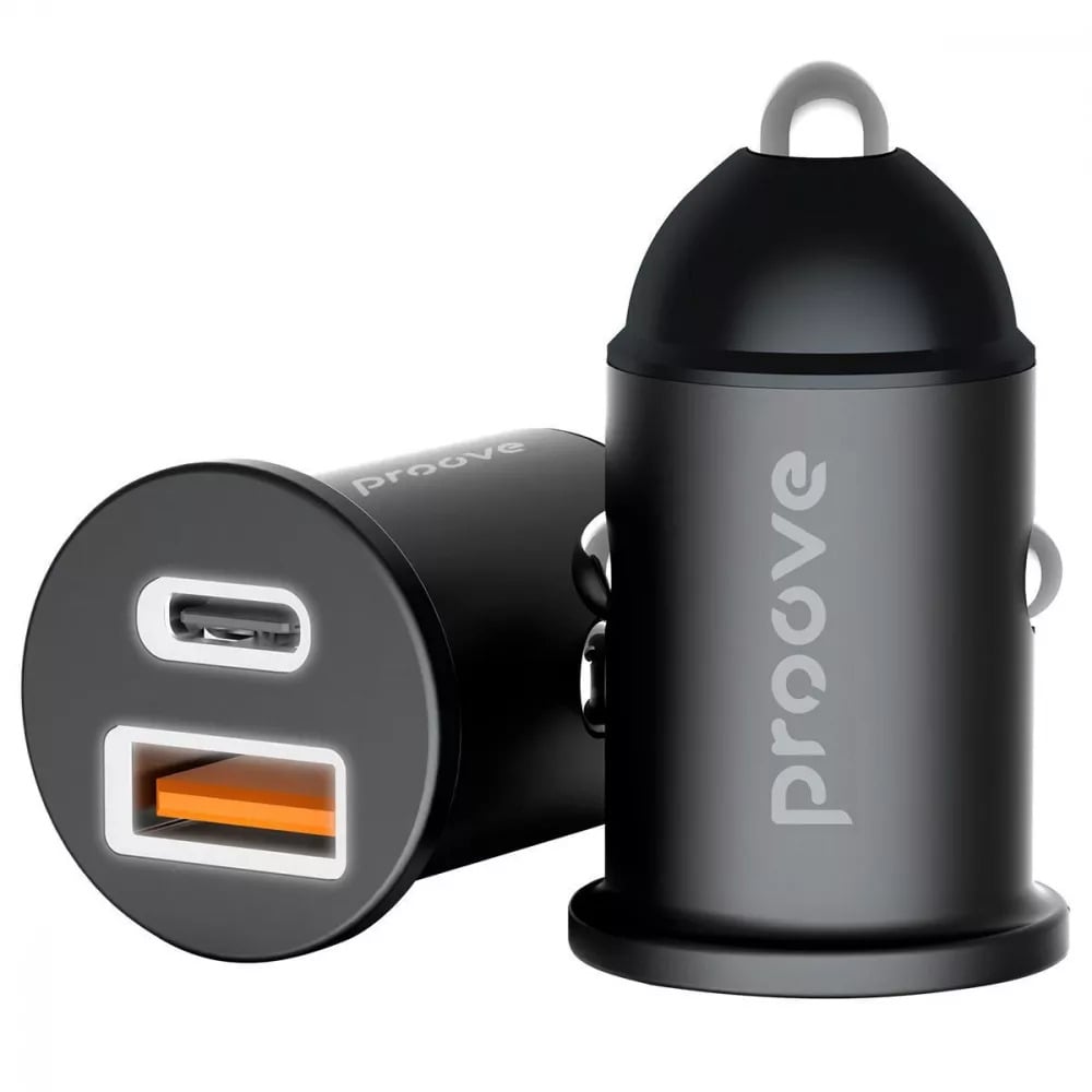 Зарядний пристрій в автомобіль Proove Tiny 30 Вт Type‑C/USB Чорний (27317025) - фото 4