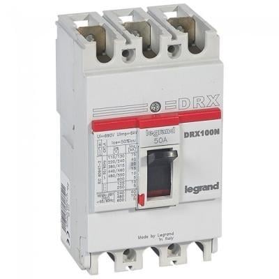 Автоматический выключатель силовой Legrand DRX125 3 полюса 50A 36 kA 27065 (71295)