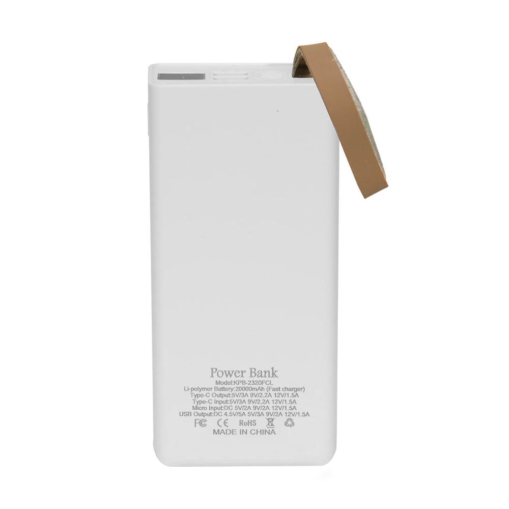 Повербанк Kraft KPB-2320FCL 22.5W QC 3.0 20000 mAh White (43-00059) - фото 3