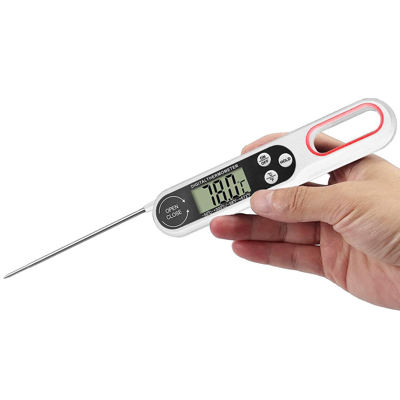 Кухонный термометр UChef B1008 электронный кулинарный щуп со сложенным зондом Белый - фото 2