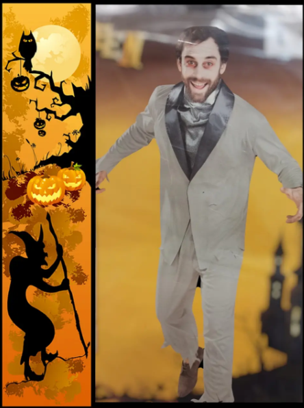 Костюм на Хэллоуин мужской XL Серый (327949-XL) - фото 2 Костюм на Хэллоуин мужской XL Серый (327949-XL) - фото 2