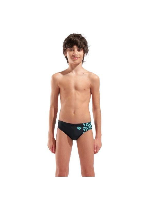 Плавки-слипы для мальчиков Arena KIKKO V SWIM BRIEFS GRAPHIC 128 см Черный/Бирюзовый (006722-508 128)