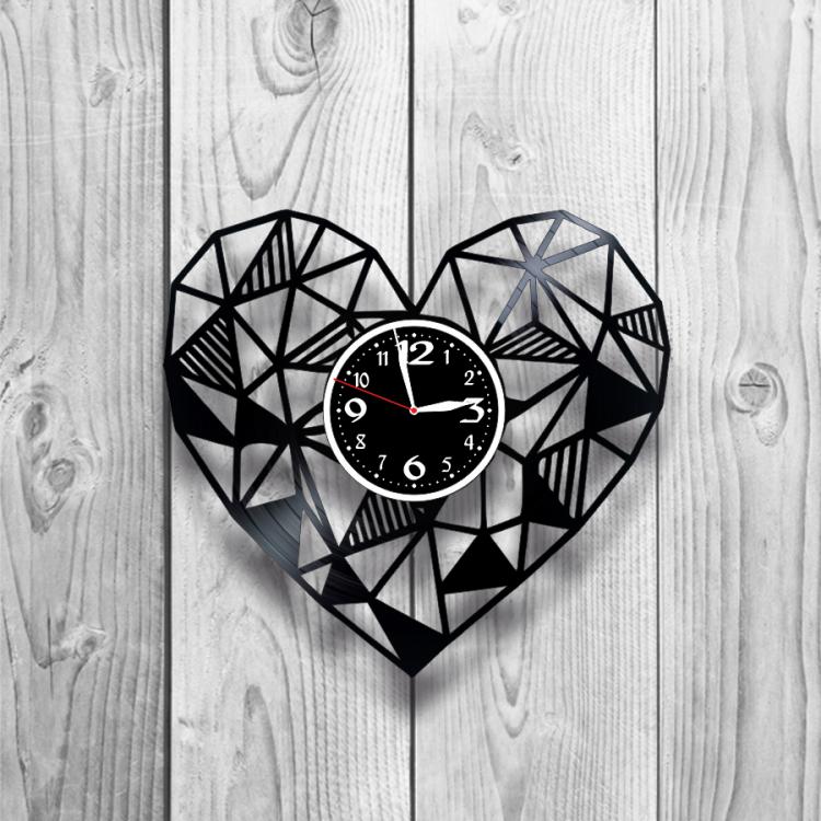 Часы настенные Лофт-ретро 0204 из виниловой пластинки