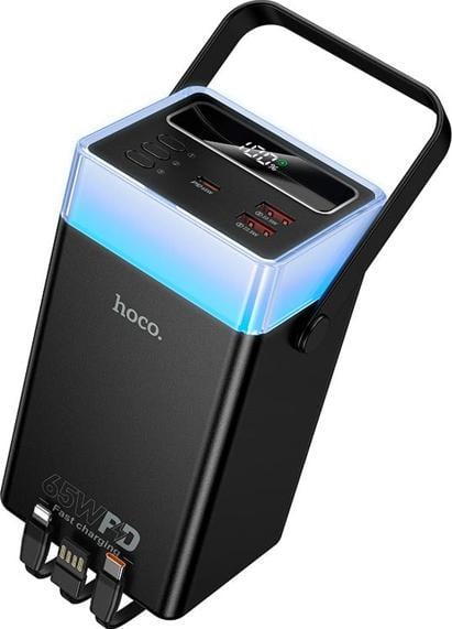 Повербанк для ноутбука Hoco DB103A 60000 mAh 65W 2USB/1Type-C со встроенными кабелями и кемпинговым фонариком Black (af29e2bb) Повербанк для ноутбука Hoco DB103A 60000 mAh 65W 2USB/1Type-C со встроенными кабелями и кемпинговым фонариком Black (af29e2bb)