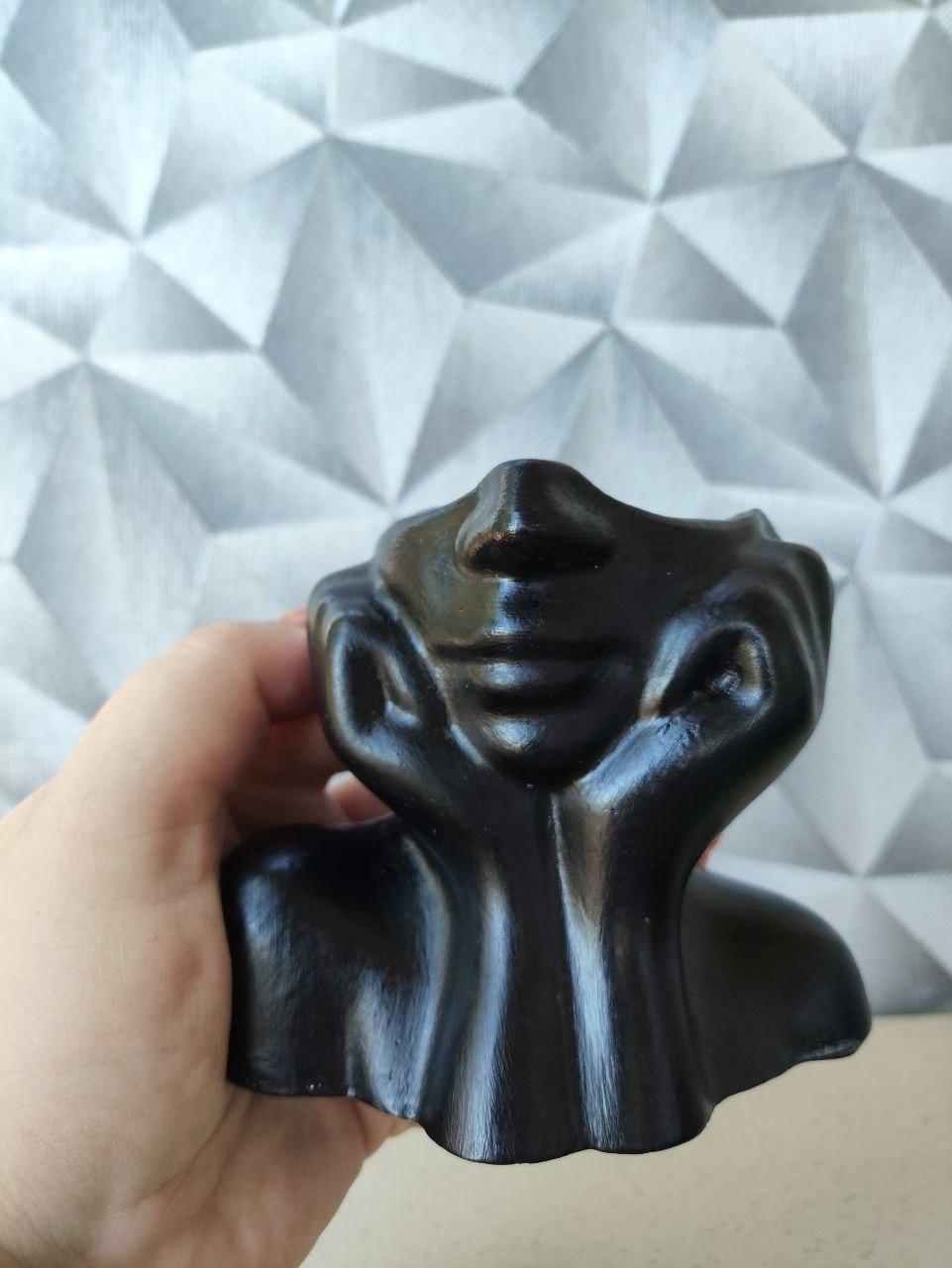 Набор декоративных ваз Женщина бюст/лицо в современном стиле арт-декор ручной работы Черный (2749657750) - фото 7 Набор декоративных ваз Женщина бюст/лицо в современном стиле арт-декор ручной работы Черный (2749657750) - фото 7