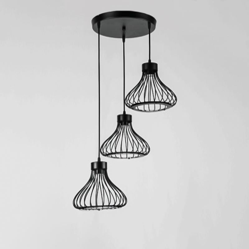 Люстра подвесная Light House NM-15752/3 BK+BK на три лампы Черный