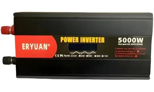 Перетворювач із чистою синусоїдою 5000W LCD AC/DC 12 V з вольтметром (2079257609) - фото 4