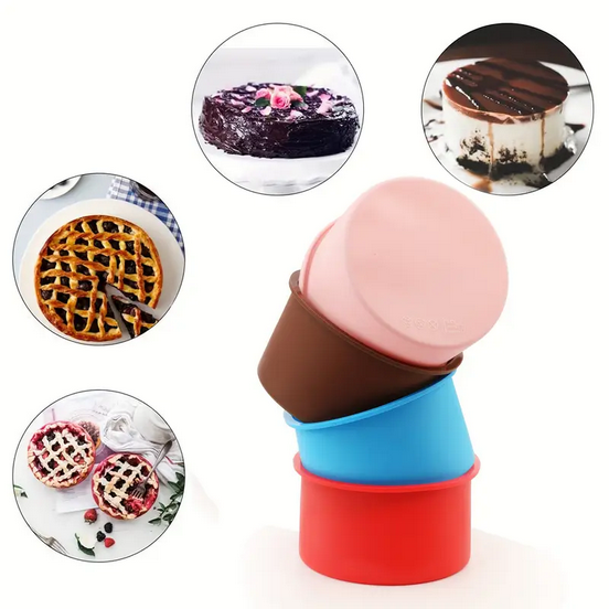 Форма силиконовая круглая для выпечки 10 см Коричневый (SAM-8977) - фото 8