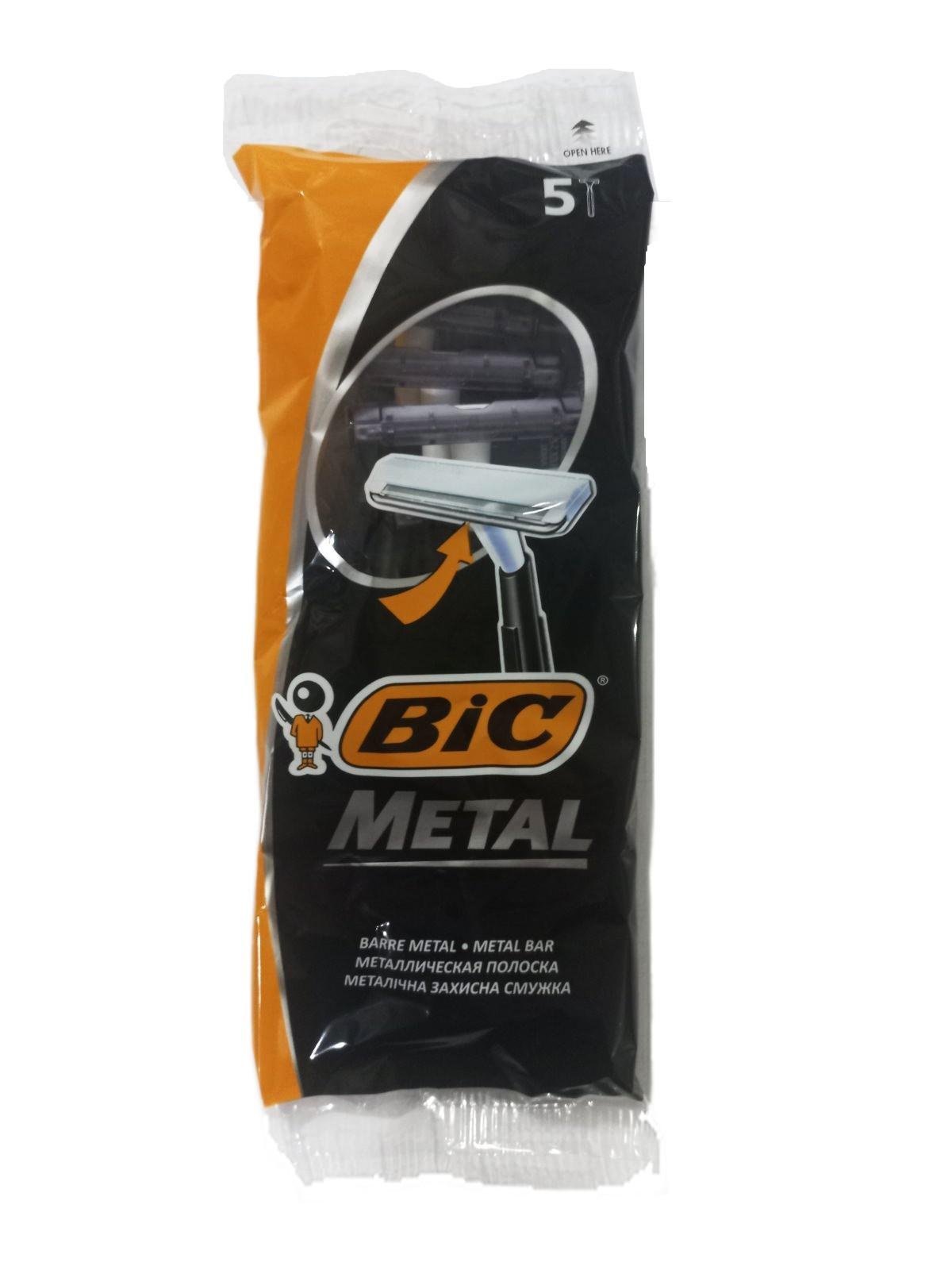 Станок для бритья BIC Metal 1 лезвие 5 шт. (72237) - фото 1