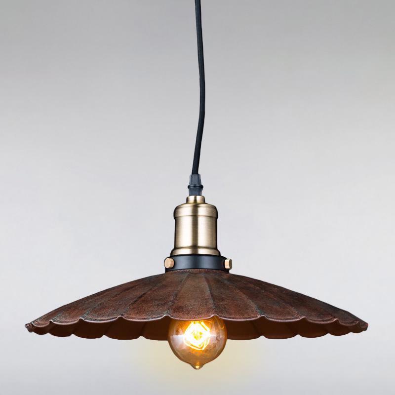 Люстра подвесная лофт Light House ES-15459/1L на одну лампу Коричневый