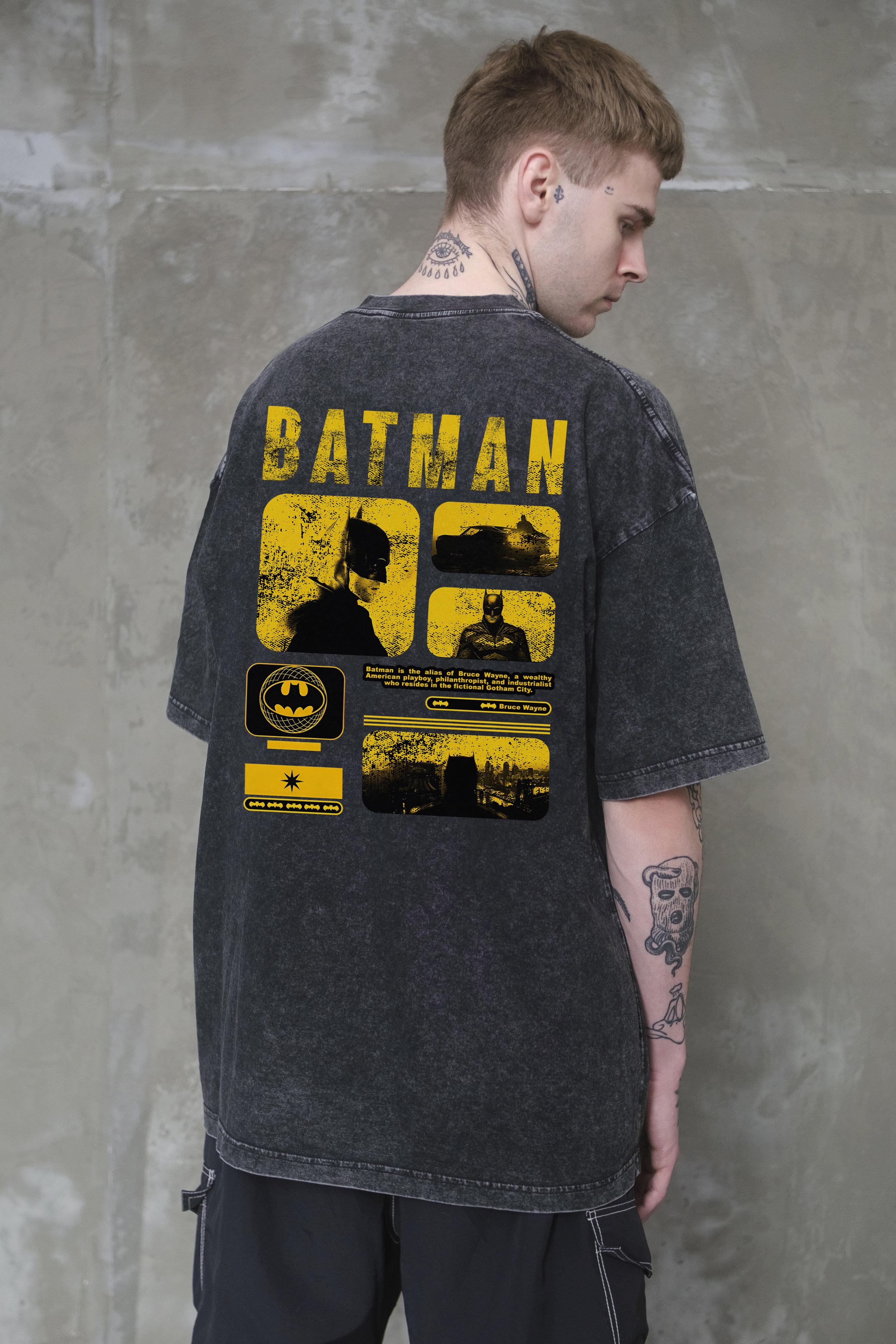 Футболка оверсайз Without Washed Batman S/M Black (S/M8056320 8056321)