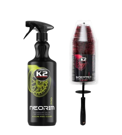 Набор для очистки колесных дисков K2 Neorim Pro/щетка для мытья дисков K2 Scepter Pro