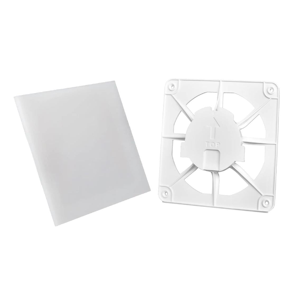 Комплект вентиляционная решетка AirRoxy dRim grill и пластиковая панель Белый матовый (02-300161)
