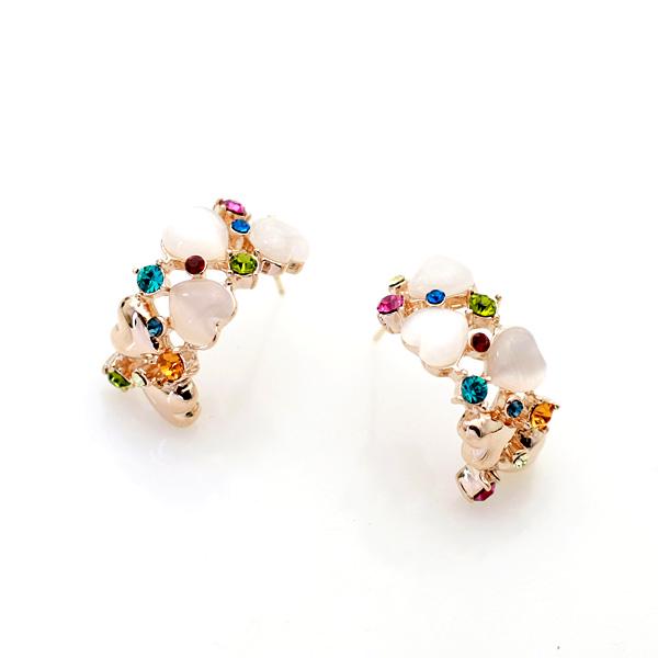 Серьги с кристаллами Сваровски Italina 882139 Разноцветный