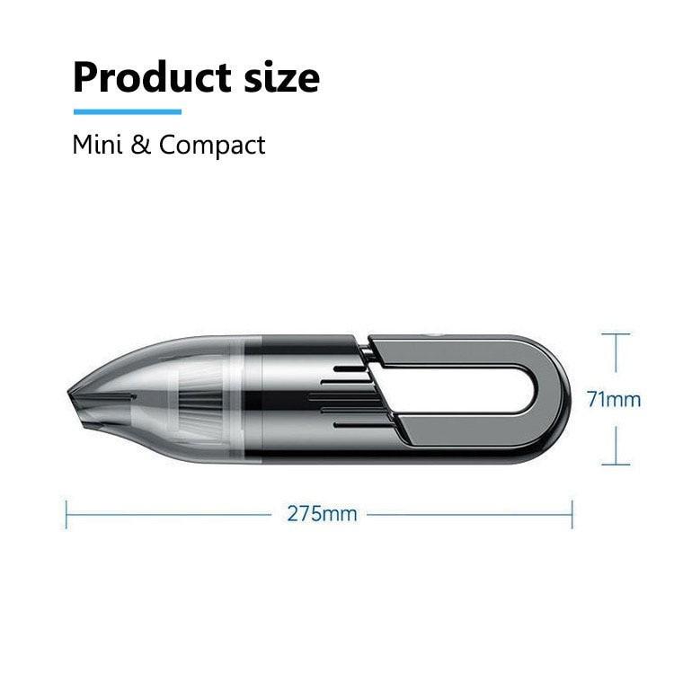 Автомобильный портативный пылесос для сухой и влажной уборки GRIKEY Mini 2 Черный с насадками 2000 mAh, 120W, 6 kPa (GRKMN2) - фото 8