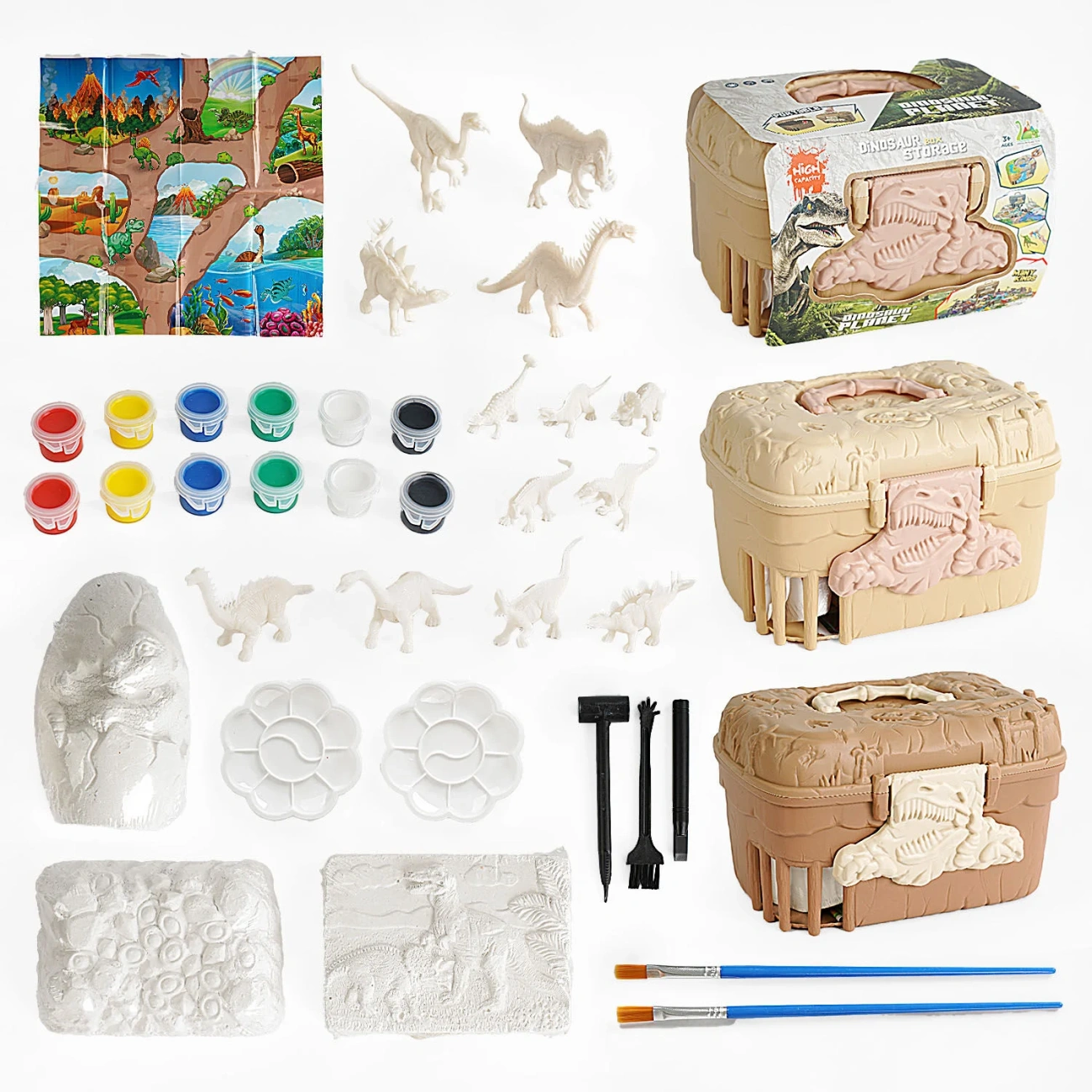 Набор для раскопок Dino Excavation Set с фигурками и красками