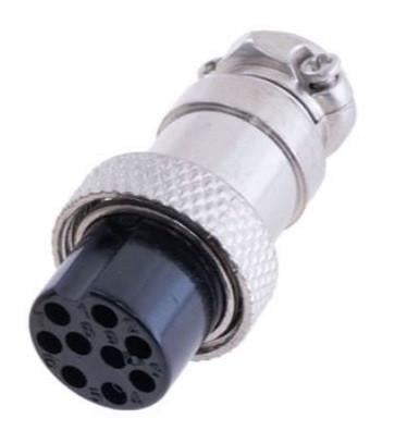 Роз'єм авіаційний зʼєднувальний GX16-16M-9A 9 pin розетка (2338930801)