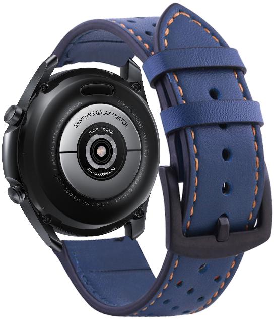 Ремешок кожаный Classico для Galaxy Watch 3 45 мм Blue (16876)