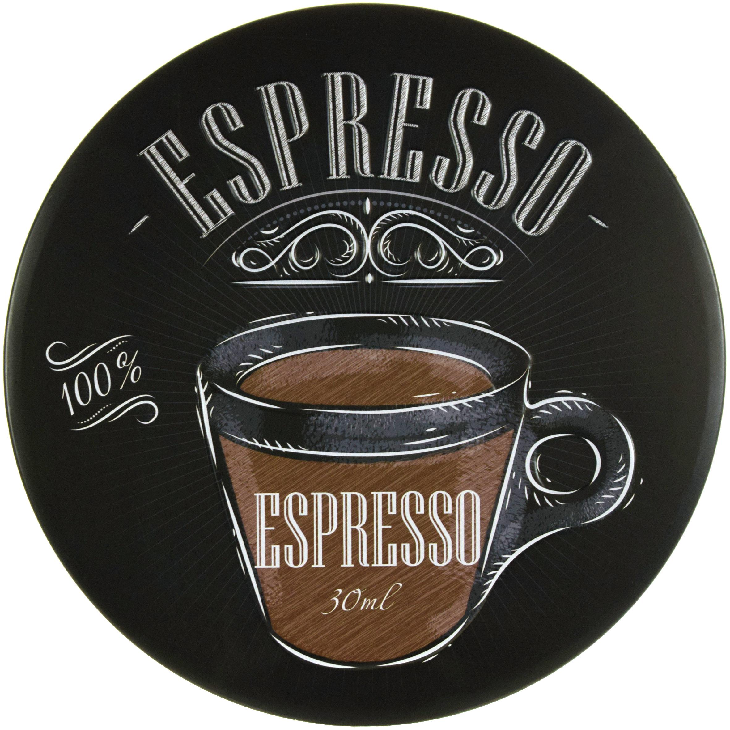 Табличка металева Еспрессо/Espresso кругла 30 см
