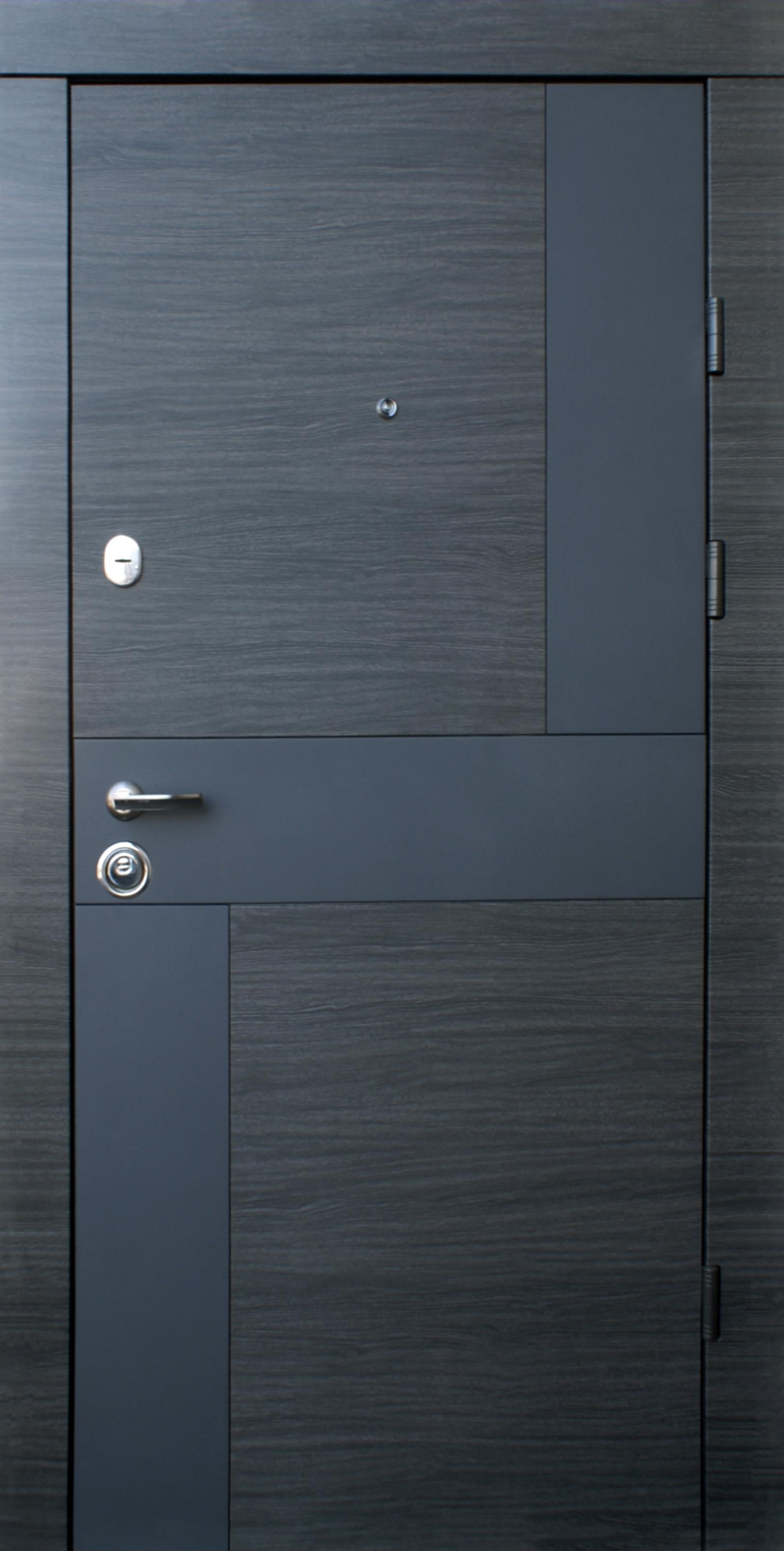 Дверь входная в квартиру QDoors Премиум Стиль-М левая 850х2050 мм Венге серый горизонт/Белое дерево (33)