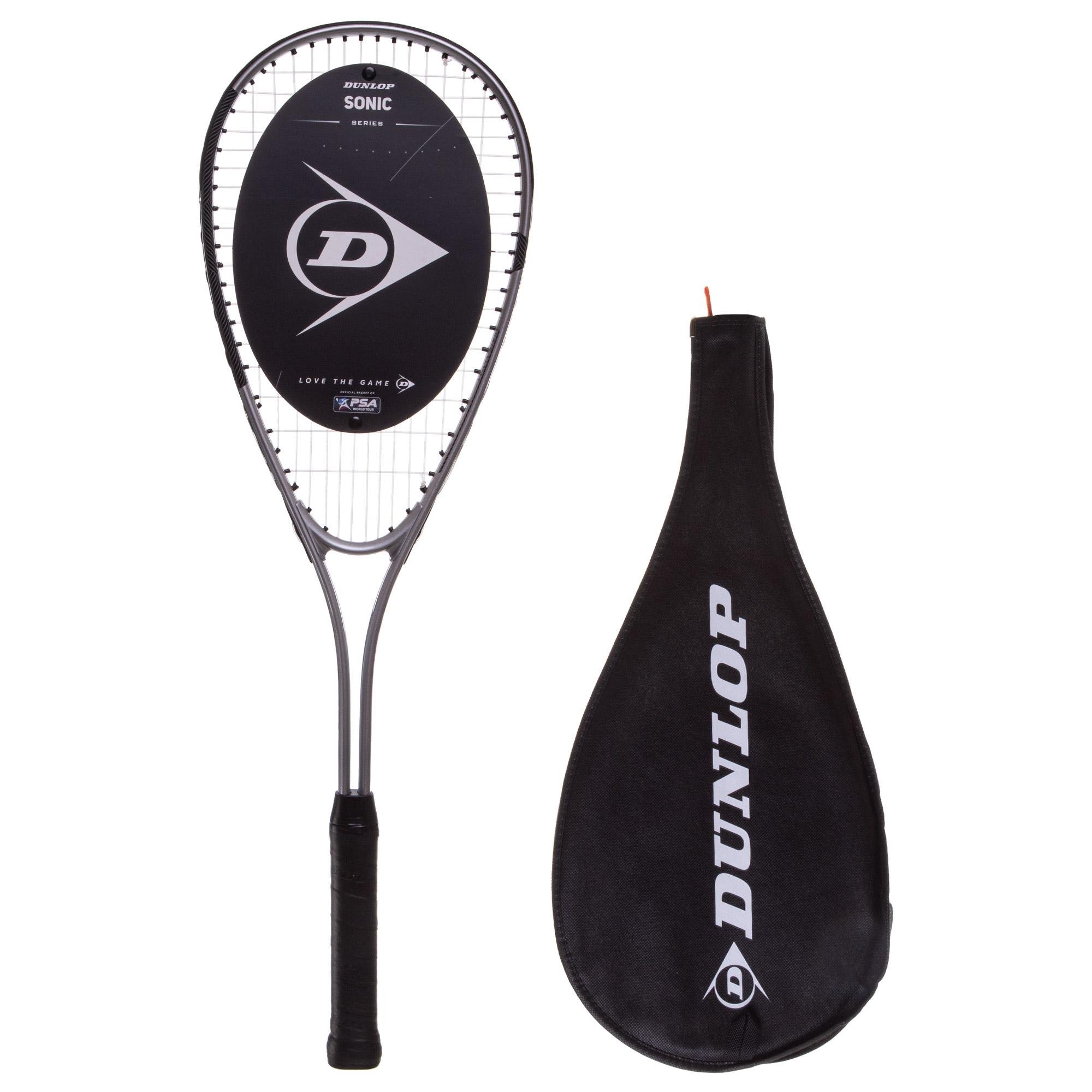 Ракетка для сквоша Dunlop D SR SONIC TI 5.0 HQ алюминий 27'' Серо-черный (DL773367)