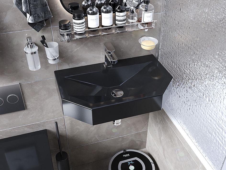 Умивальник підвісний Status Convers 60 Black (676) - фото 5