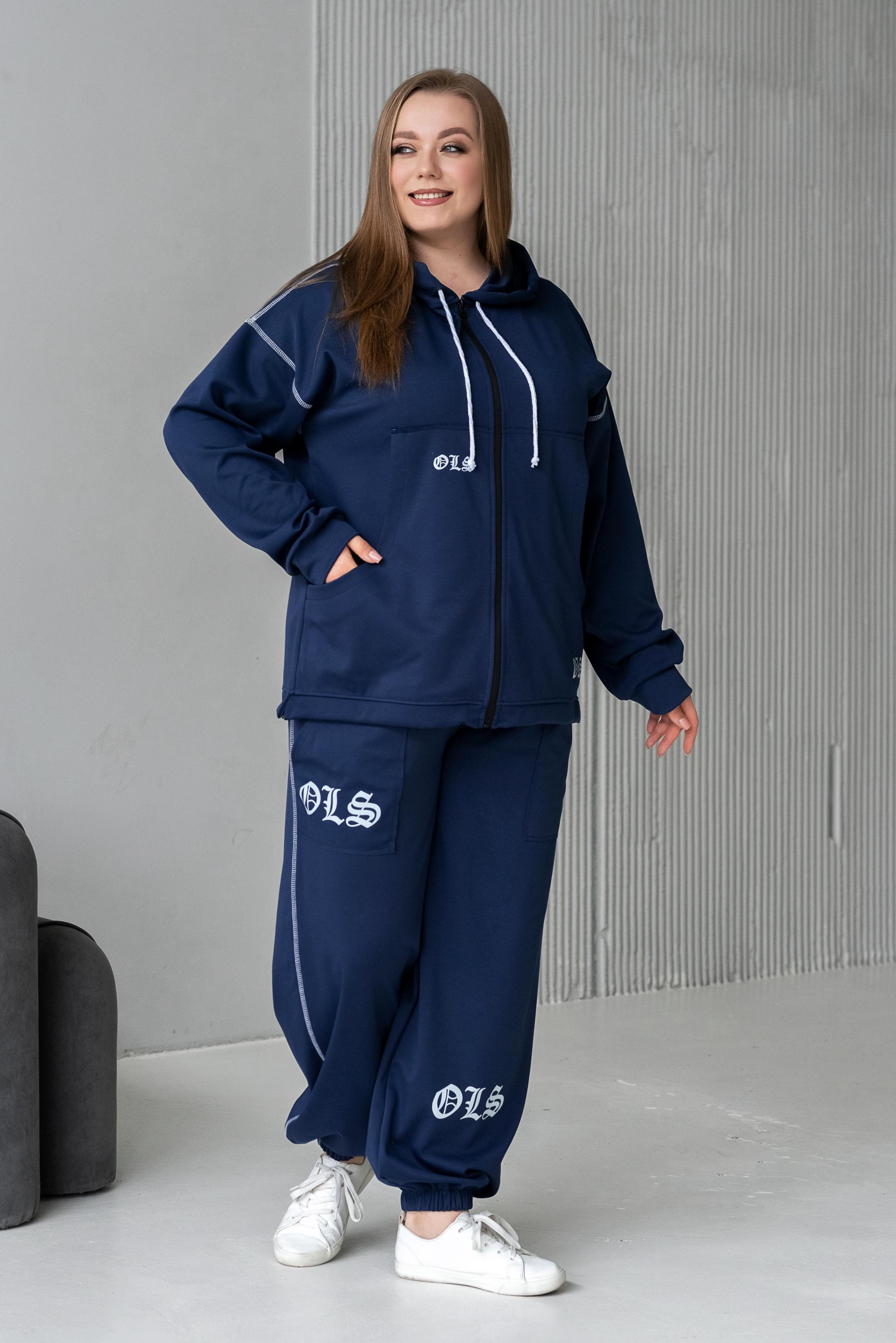 Спортивный костюм женский Милена р. 48 Синий (2288072886) - фото 5 Спортивный костюм женский Милена р. 48 Синий (2288072886) - фото 5