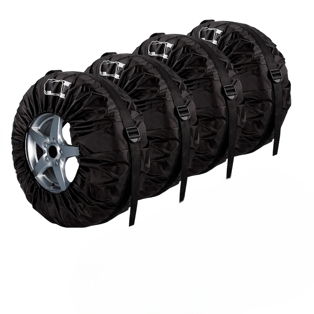 Комплект чехлов для автомобильных колес и шин R19-R23 4 шт. Черный (BY19-23BB4)