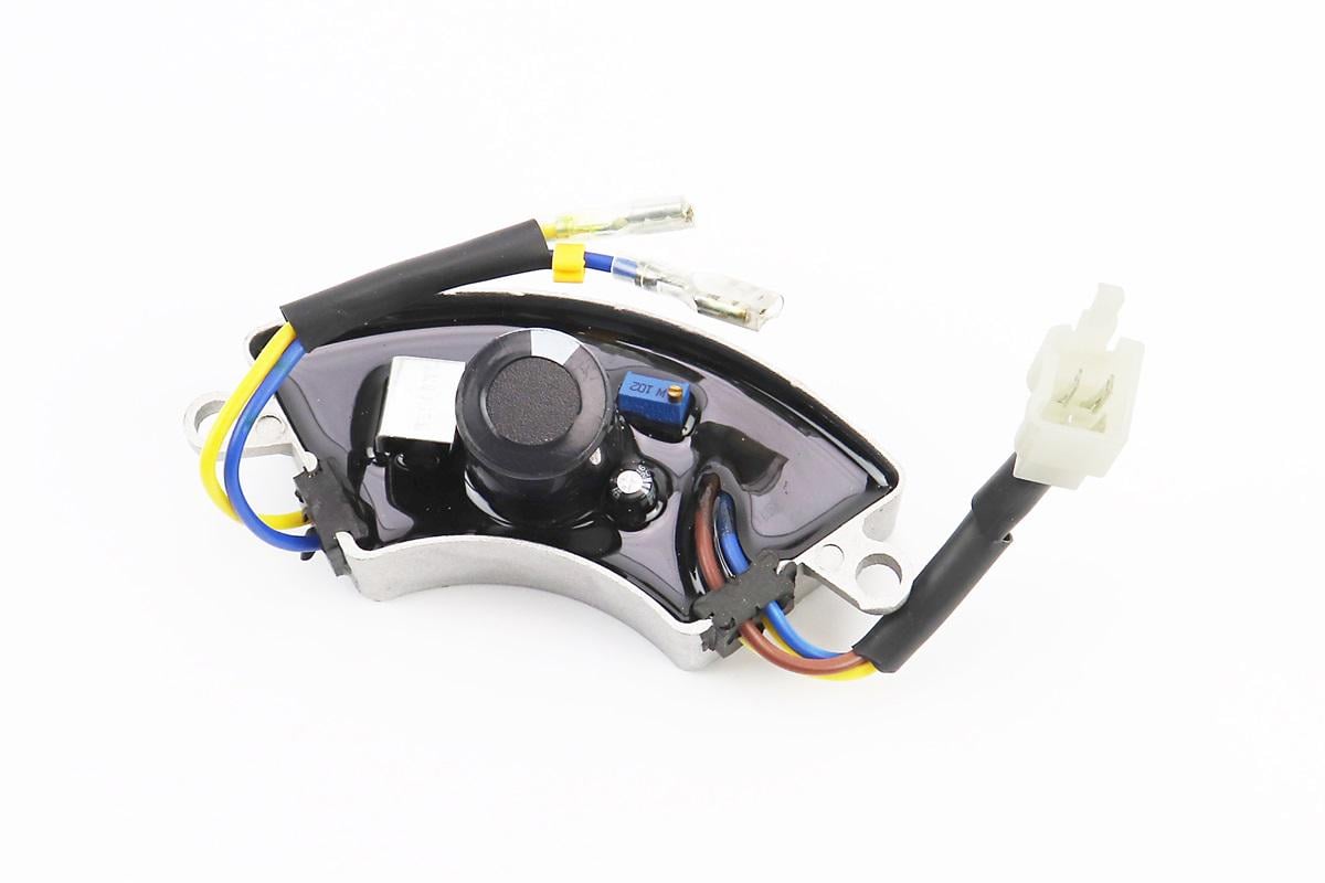 Реле напряжения AVR однофазное к генераторам корпус сегмент/алюминий/контакты 2 мама/+ 4 папа/250 V/220 µF 2-3,5 кВт