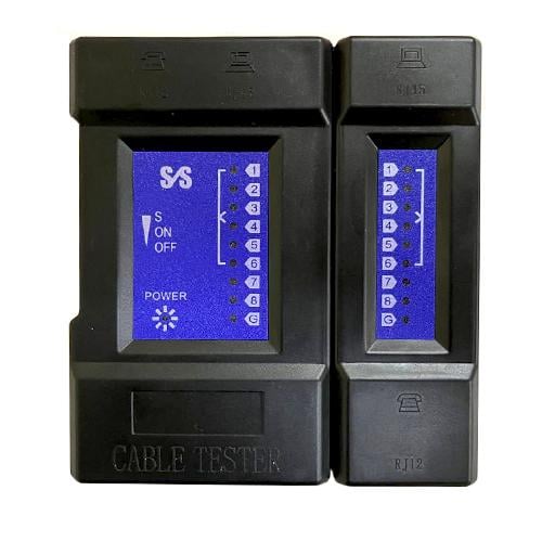 Тестер мережі телефонного кабелю NSS-4681VR RJ45 RJ11 RJ12 Black (551742) Тестер мережі телефонного кабелю NSS-4681VR RJ45 RJ11 RJ12 Black (551742)